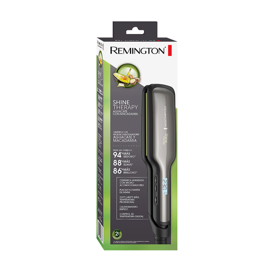 Plancha De Cabello En Ceramica Remington Aguacate y Macadamia Ancha S9980