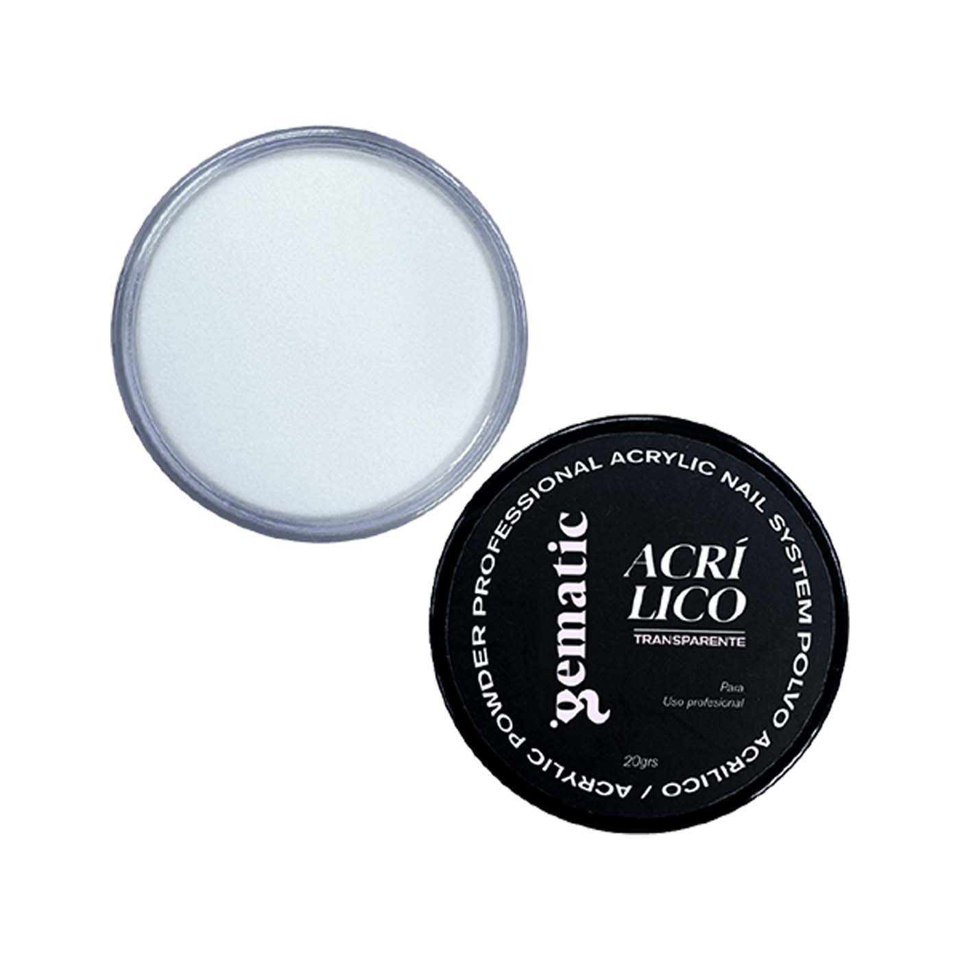 Acrilico De Uñas Gematic Transparente