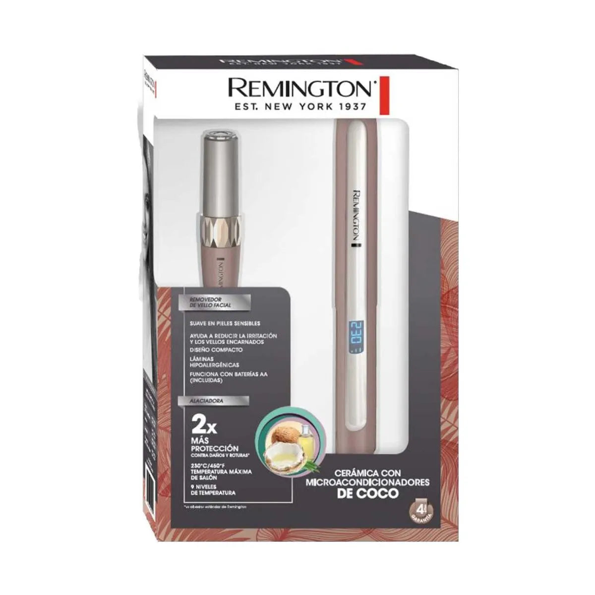 Combo Plancha Alisadora + Removedor De Vello Facial Remington S7740-R06