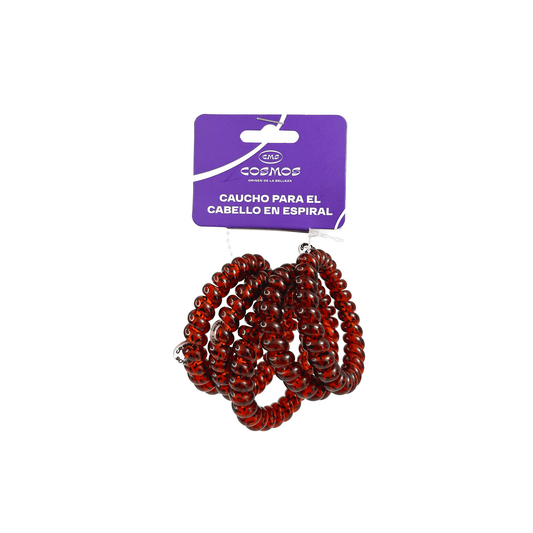 Cauchos Para El Cabello En Espiral Cosmos X5 Unidades Grandes Rojo