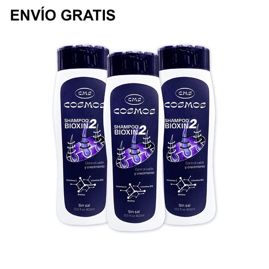 Shampoo Anticaída Femenino CMS Cosmos Bioxin 2 PAGA 2 LLEVA 3